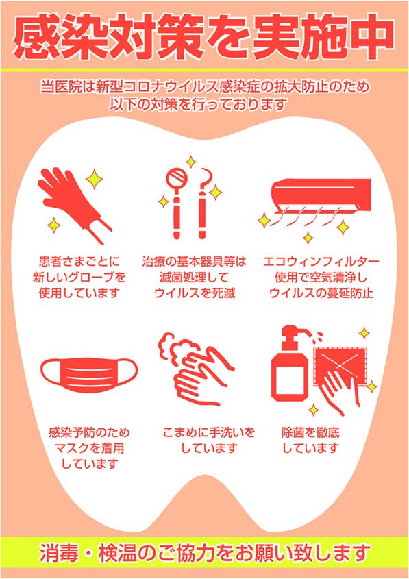 感染対策実施中